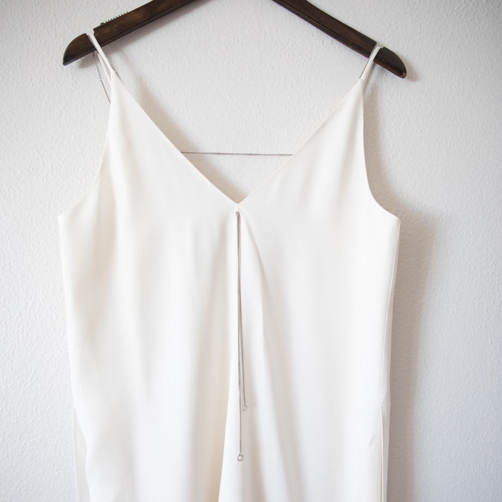 T by Alexander Wang Chain Stretch Crepe Slipdress - Picture 5 of 9